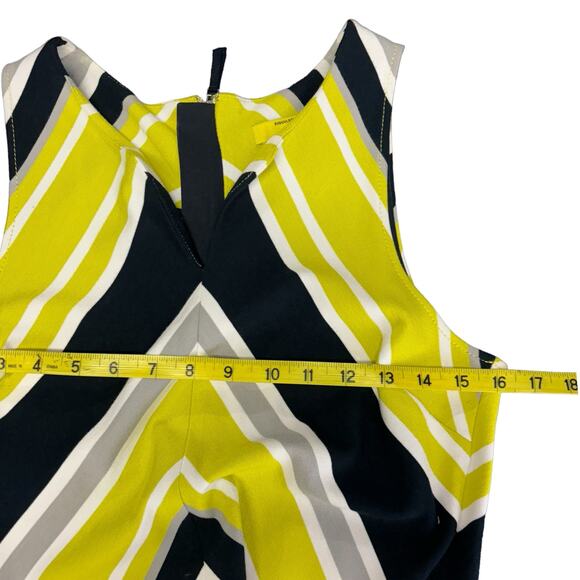 Banana Republic Milly Collection Sleeveless Chevron Stripe Dress Size 6 - Picture 8 of 13